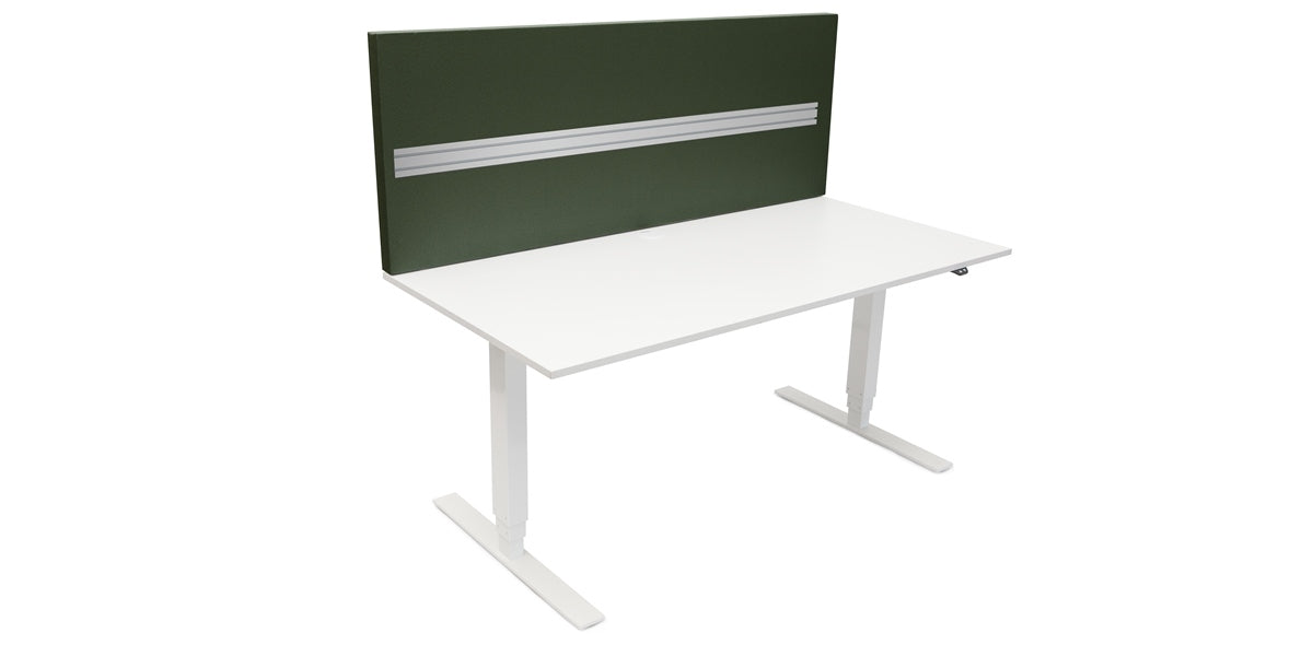 Bordsskärm, ljudabsorberande, topp 600 tyg, mörkgrön, Offix