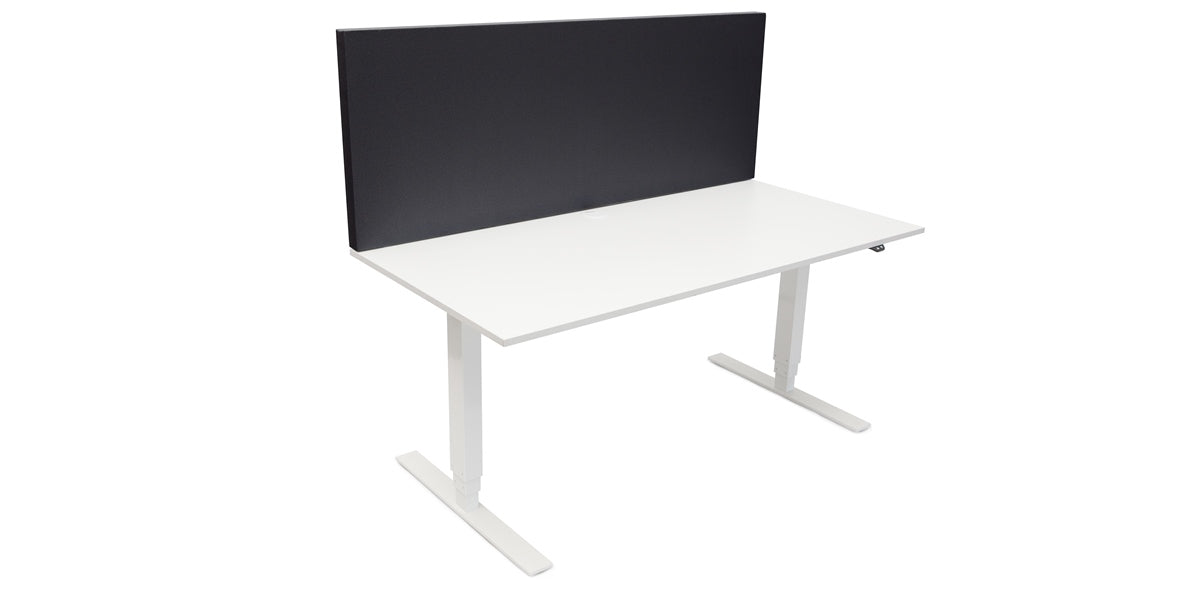 Bordsskärm, ljudabsorberande, topp 600 tyg, svart, Offix