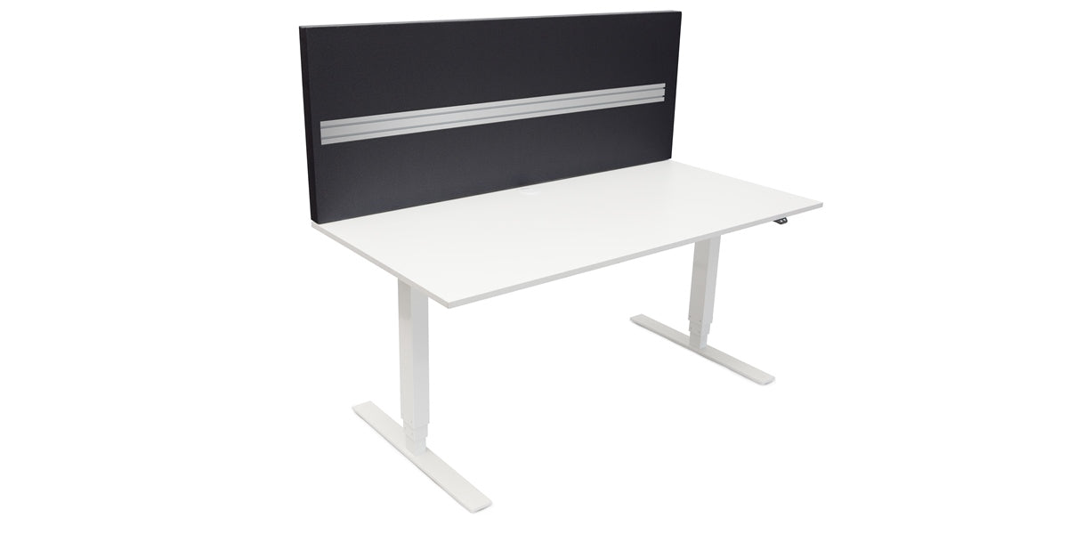 Bordsskärm, ljudabsorberande, topp 600 tyg, svart, Offix