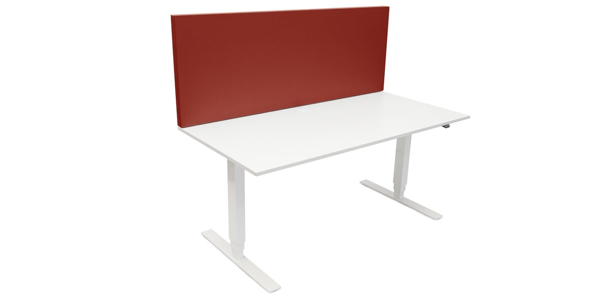 Bordsskärm, ljudabsorberande, topp 600 tyg, vinröd, Offix