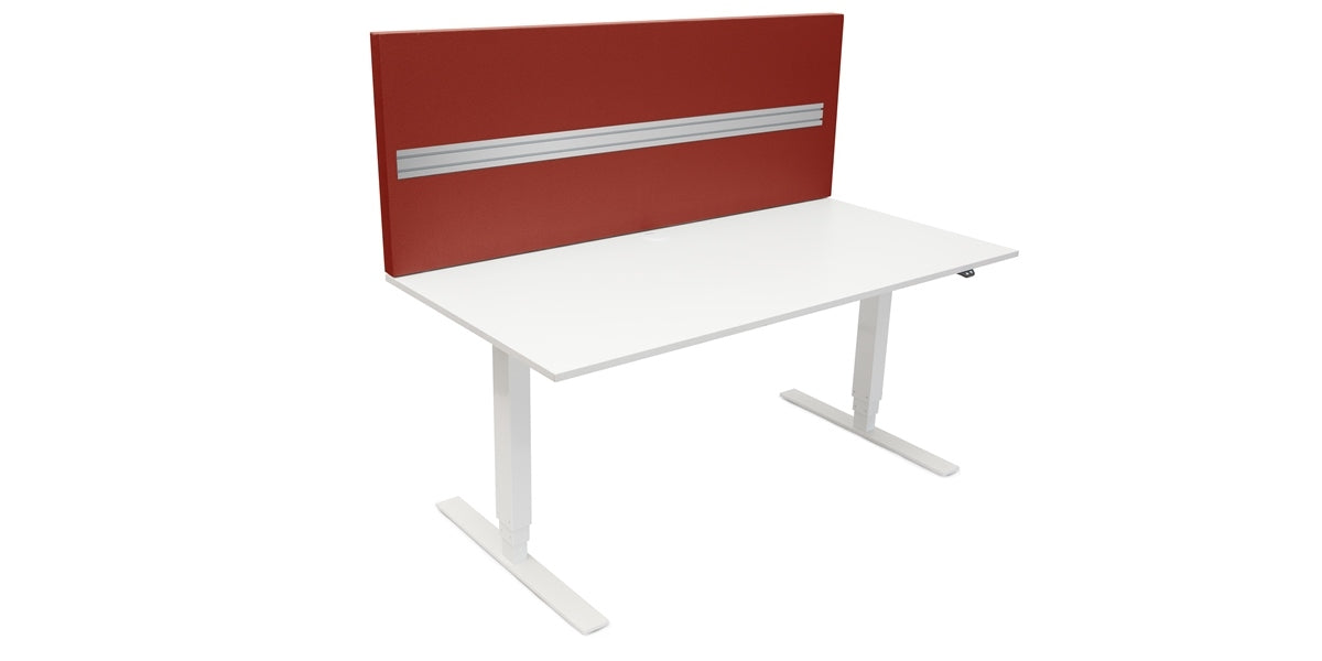 Bordsskärm, ljudabsorberande, topp 600 tyg, vinröd, Offix