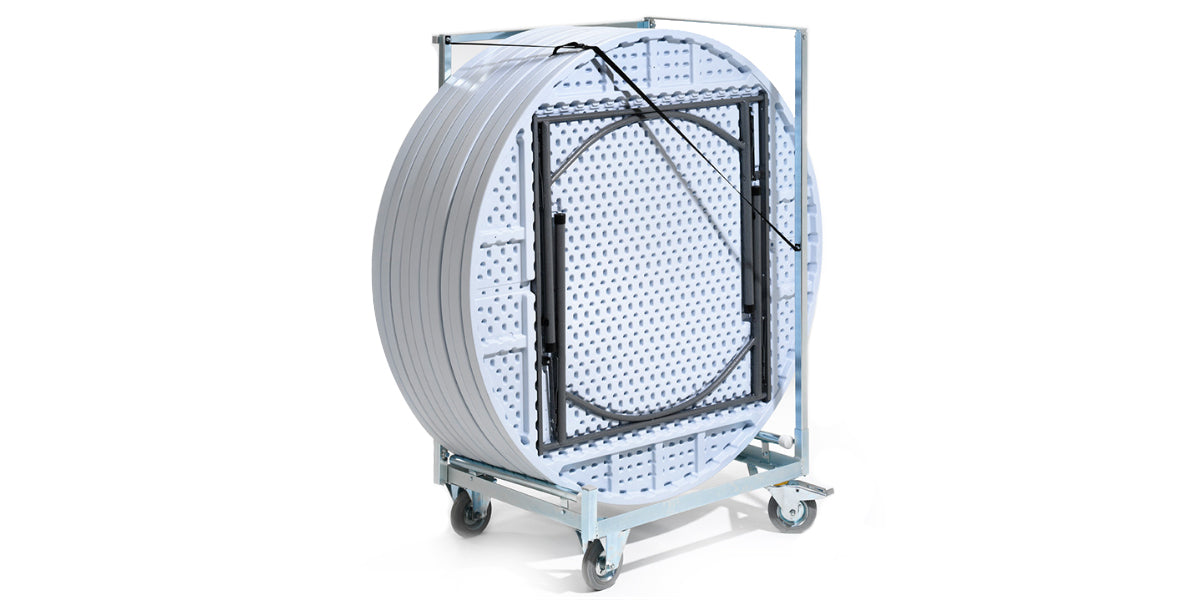 Bordsvagn för runda fällbara bord,  Offix