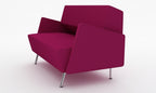 Loungesoffa, Combo Armstöd, rödlila, Offix