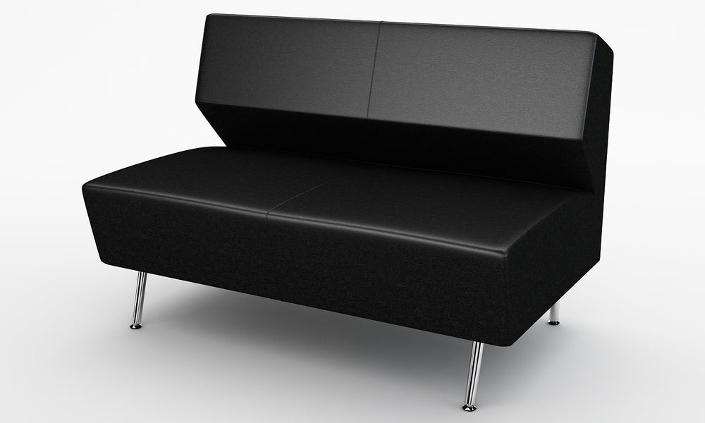 Loungesoffa, Combo Rak 120, konstläder svart, Offix