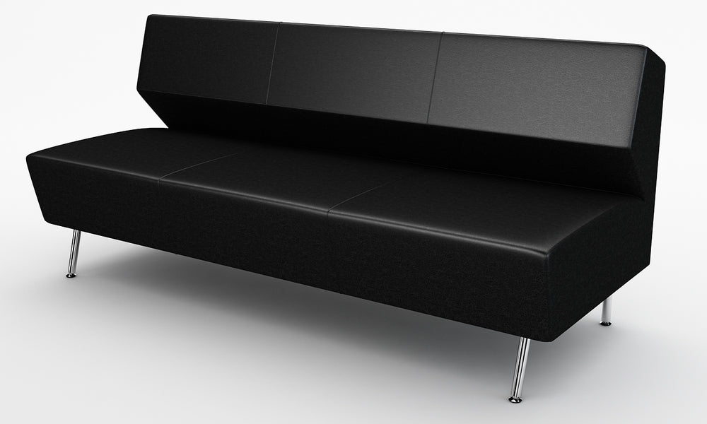 Loungesoffa, Combo Rak 180, konstläder svart, Offix
