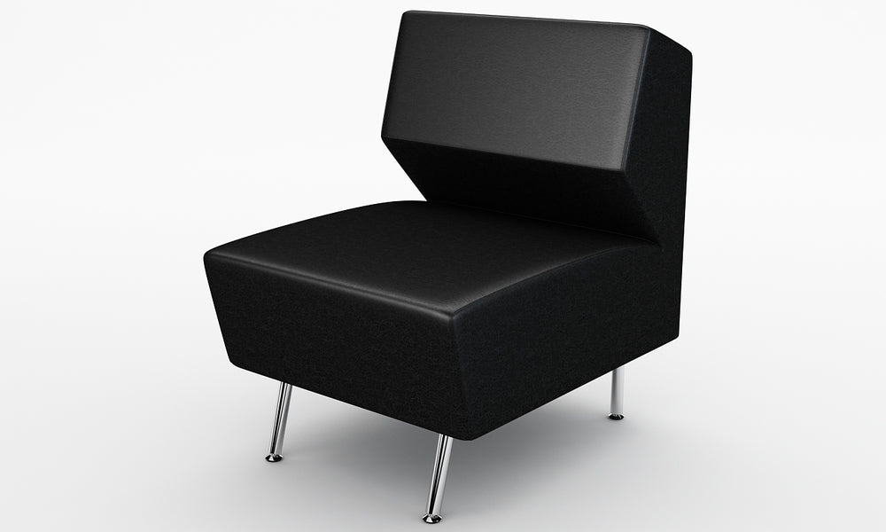 Loungesoffa, Combo Rak 60, konstläder svart, Offix