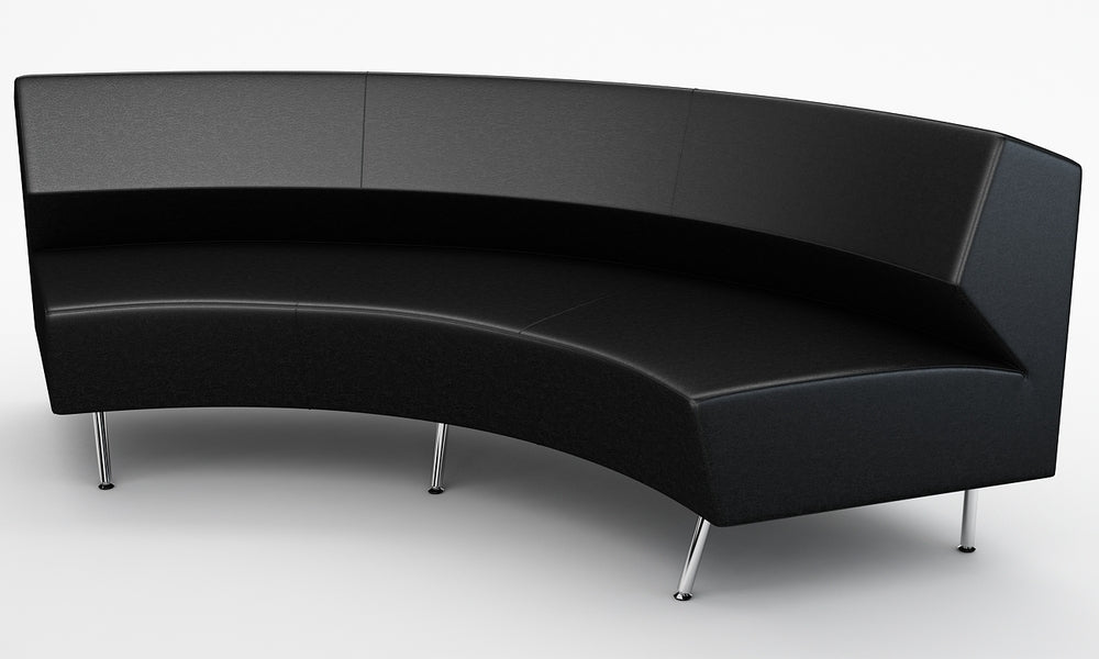Loungesoffa, Combo Svängd 240, konstläder svart, Offix