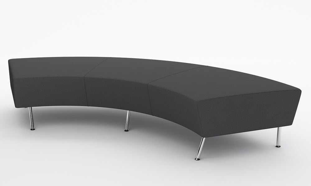 Loungesoffa, Combo Svängd Pall 230, mörkgrå, Offix
