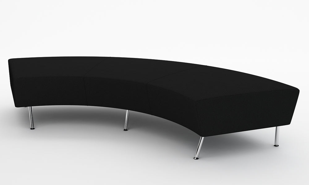 Loungesoffa, Combo Svängd Pall 230, svart, Offix