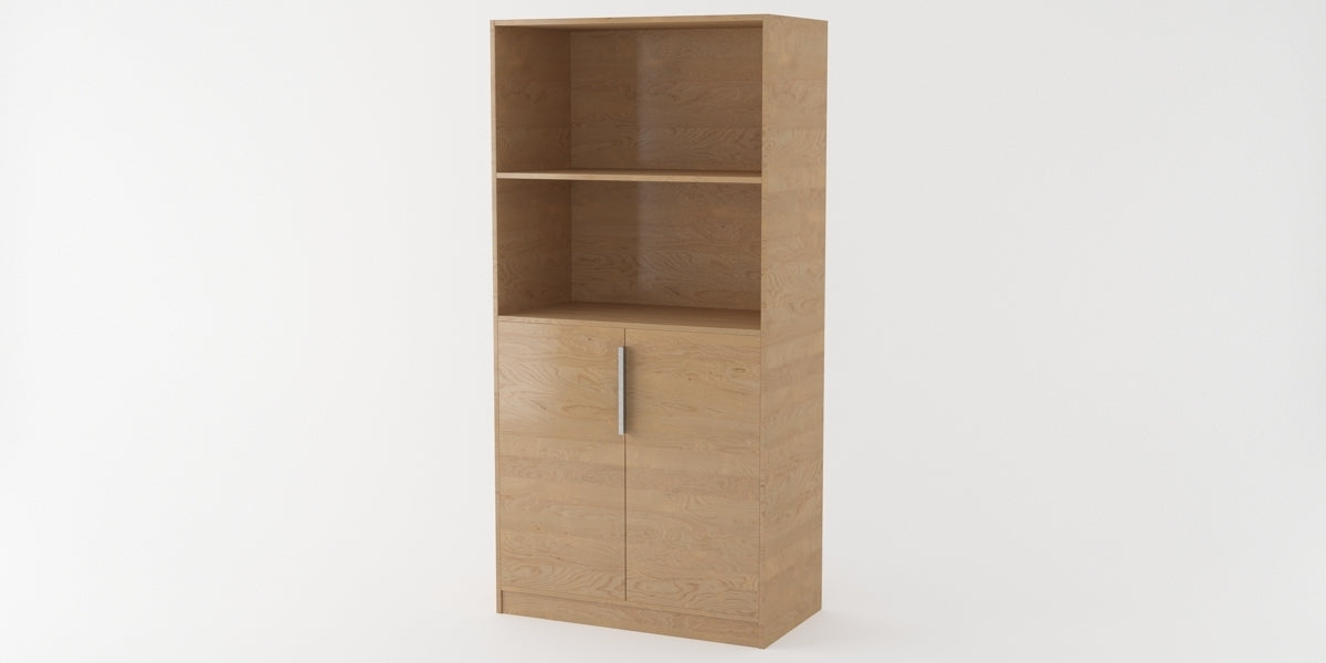 Kontorsskåp, skåpdörrar, björk, F170-2D, Offix