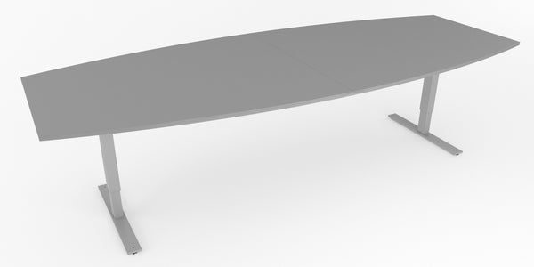 Konferensbord båtformad 10 platser, grå, Offix