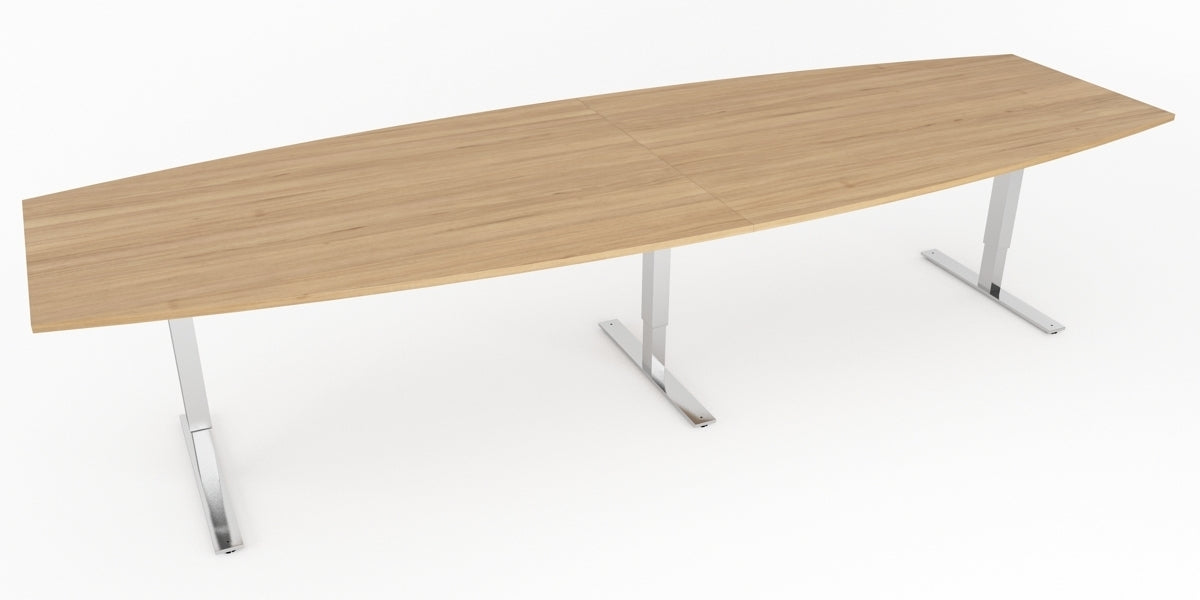 Konferensbord båtformad, ek, 12 platser, Offix