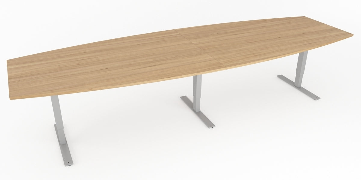 Konferensbord båtformad, ek, 12 platser, Offix