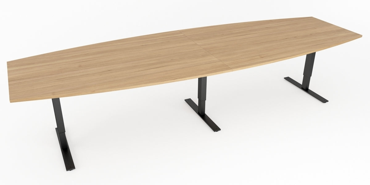 Konferensbord båtformad, ek, 12 platser, Offix