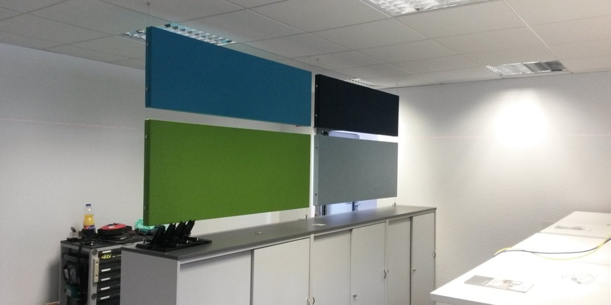 Ljudabsorbent, takhängande, fyrkantig, tyg, Offix