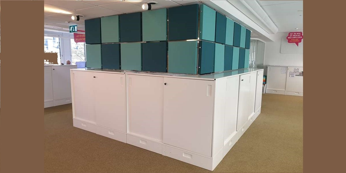 Ljudabsorbent, takhängande, fyrkantig, tyg, Offix