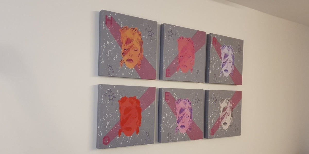 Ljudabsorbent, vägg, motiv, Offix