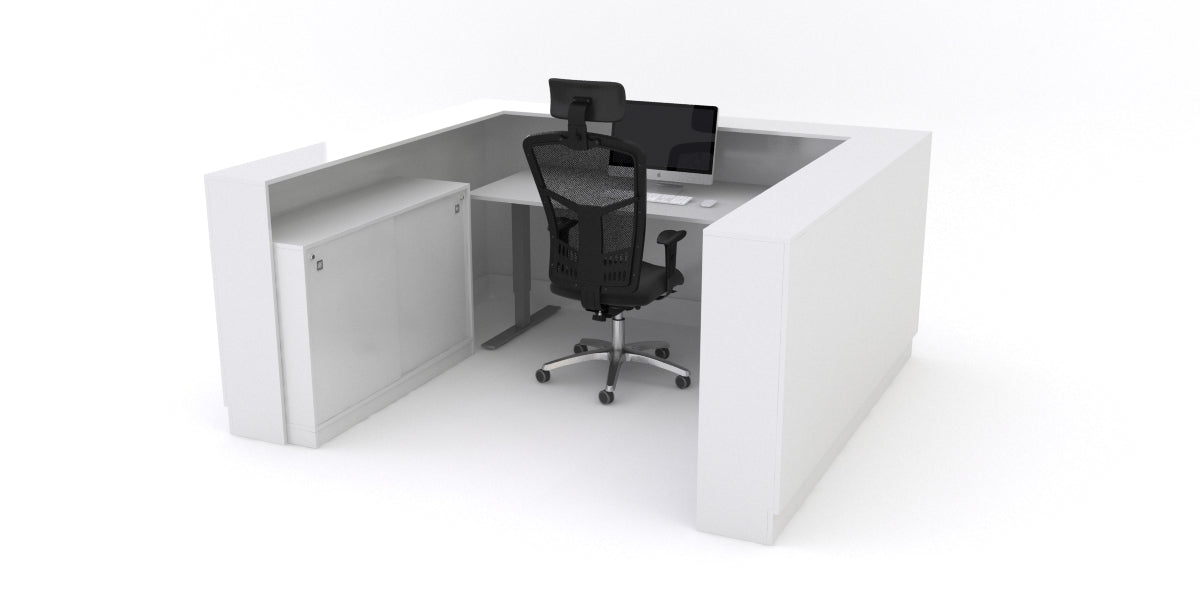 Receptionsdisk, rak+90gr+90gr, Offix
