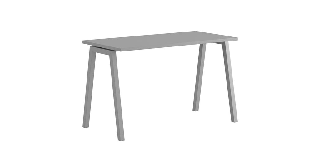 Skrivbord, rektangulärt, A-stativ, grå, Offix