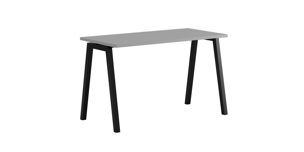 Skrivbord, rektangulärt, A-stativ, grå, Offix