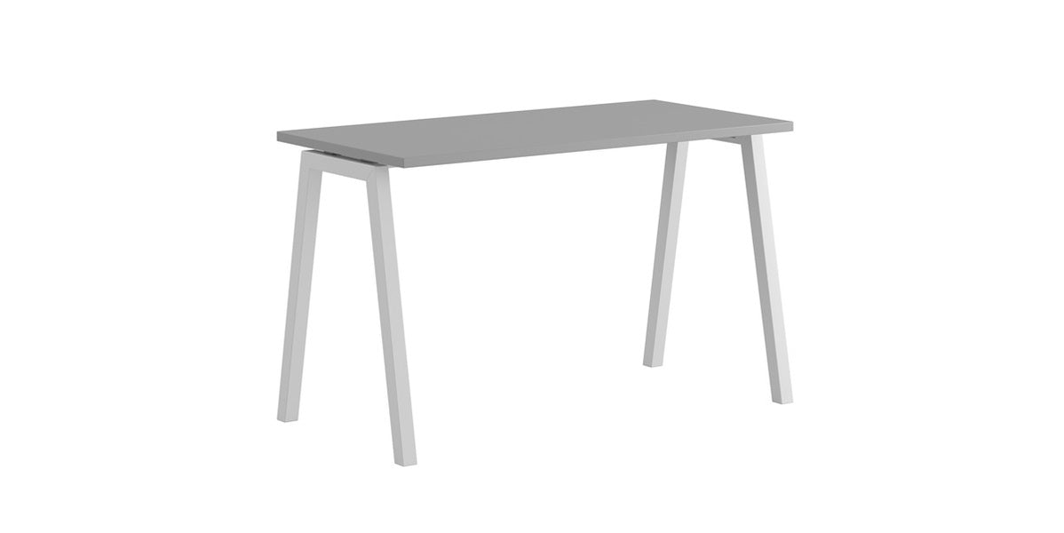 Skrivbord, rektangulärt, A-stativ, grå, Offix