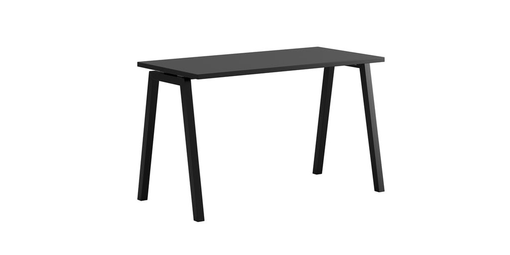 Skrivbord, rektangulärt, A-stativ, svart, Offix