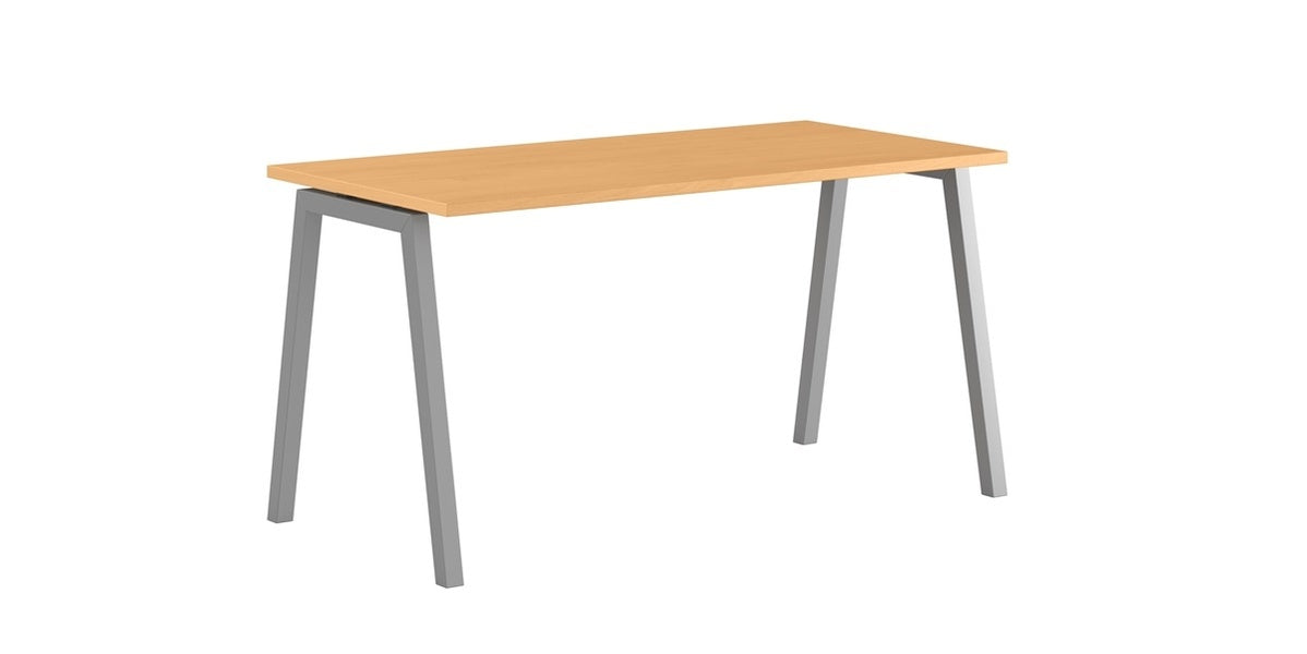 Skrivbord, rektangulärt, A-stativ, bok, Offix