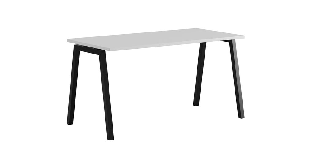 Skrivbord, rektangulärt, A-stativ, vit, Offix