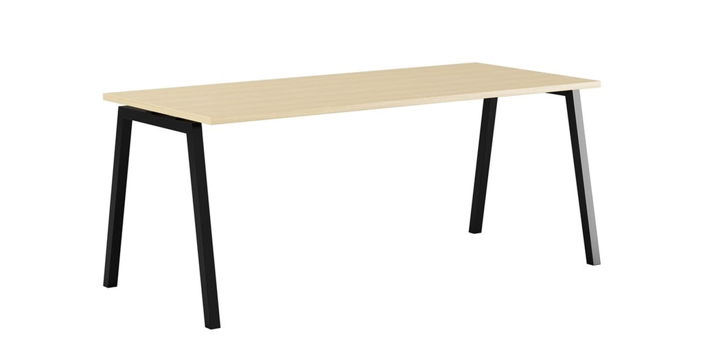 Skrivbord, rektangulärt, A-stativ, björk, Offix