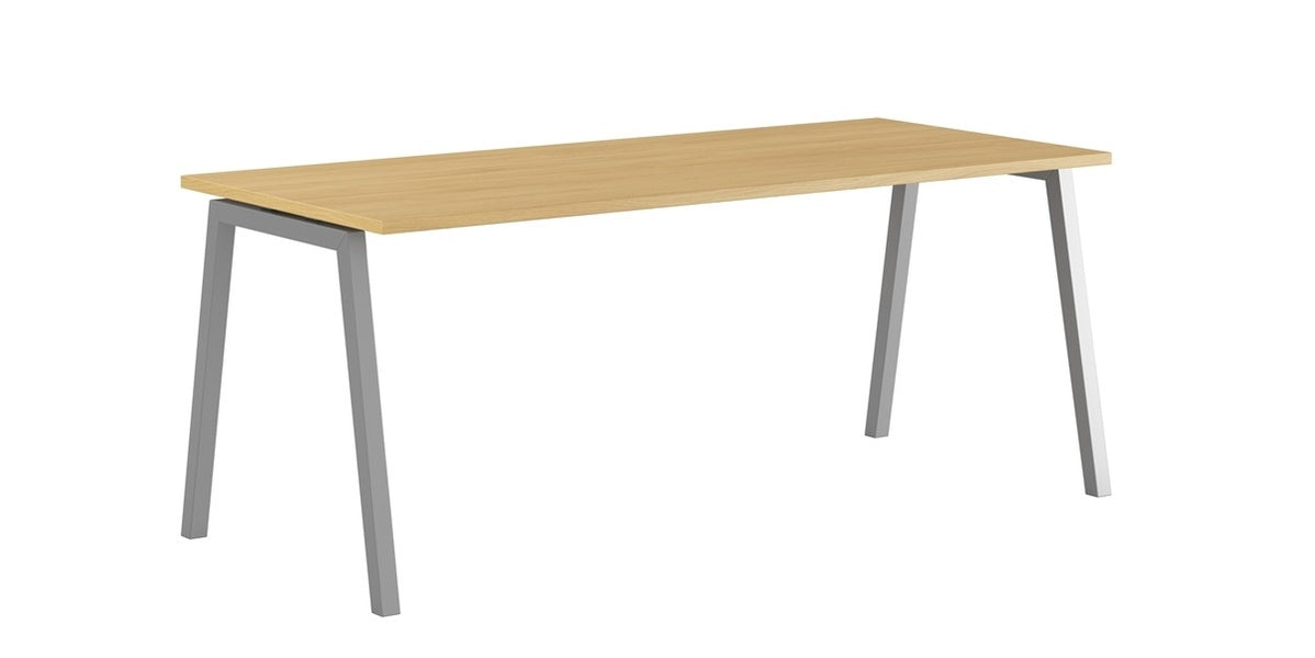 Skrivbord, rektangulärt, A-stativ, ek, Offix