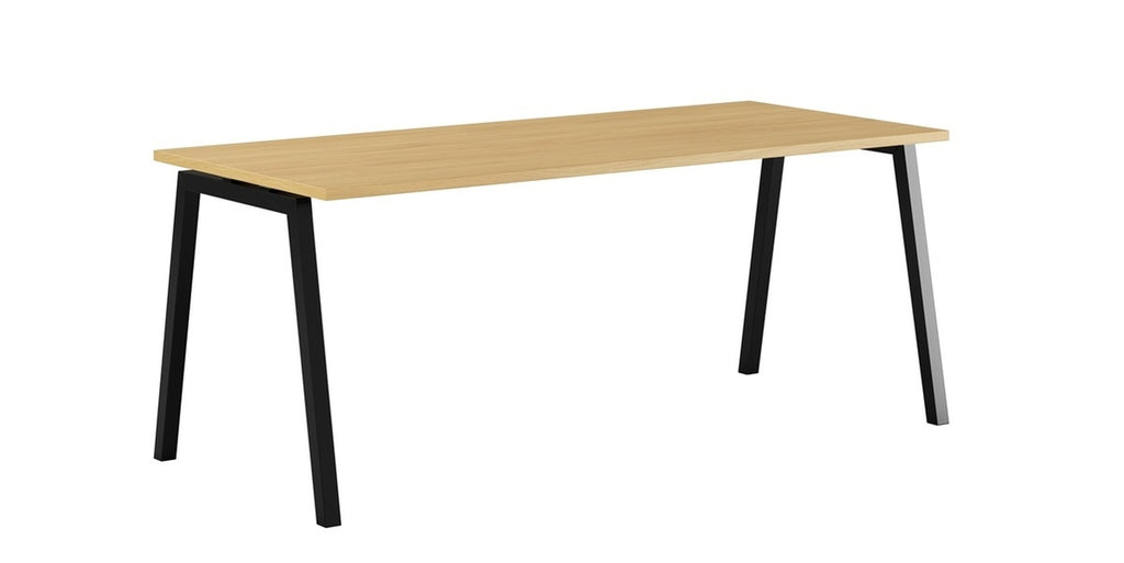 Skrivbord, rektangulärt, A-stativ, ek, Offix