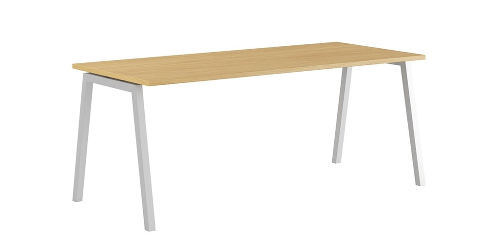 Skrivbord, rektangulärt, A-stativ, ek, Offix