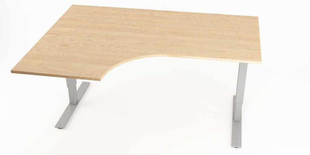 Hörnskrivbord, vänster, björk, T-benstativ, Offix