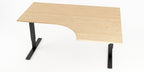 Hörnskrivbord, björk, höger, T-benstativ, Offix