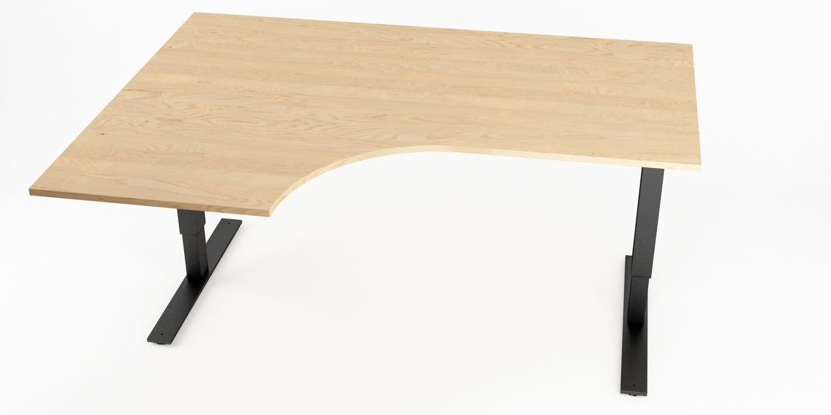 Hörnskrivbord, vänster, björk, T-benstativ, Offix