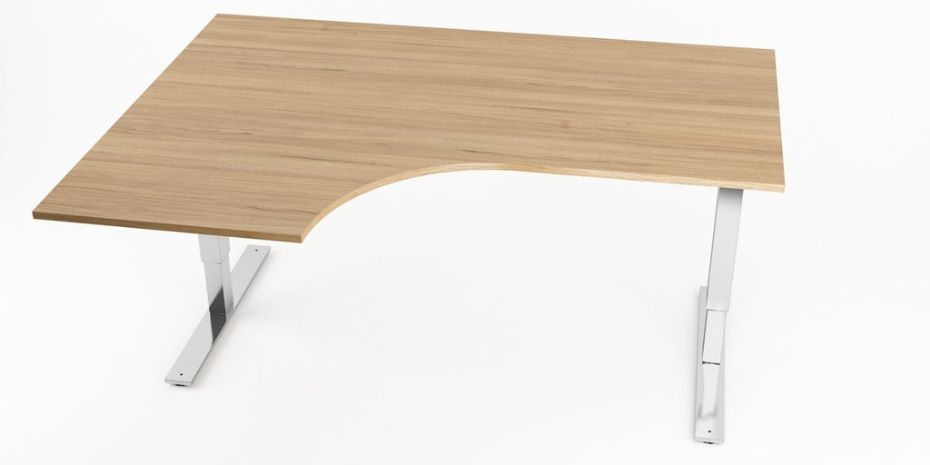 Hörnskrivbord, vänster, ek, T-benstativ, Offix
