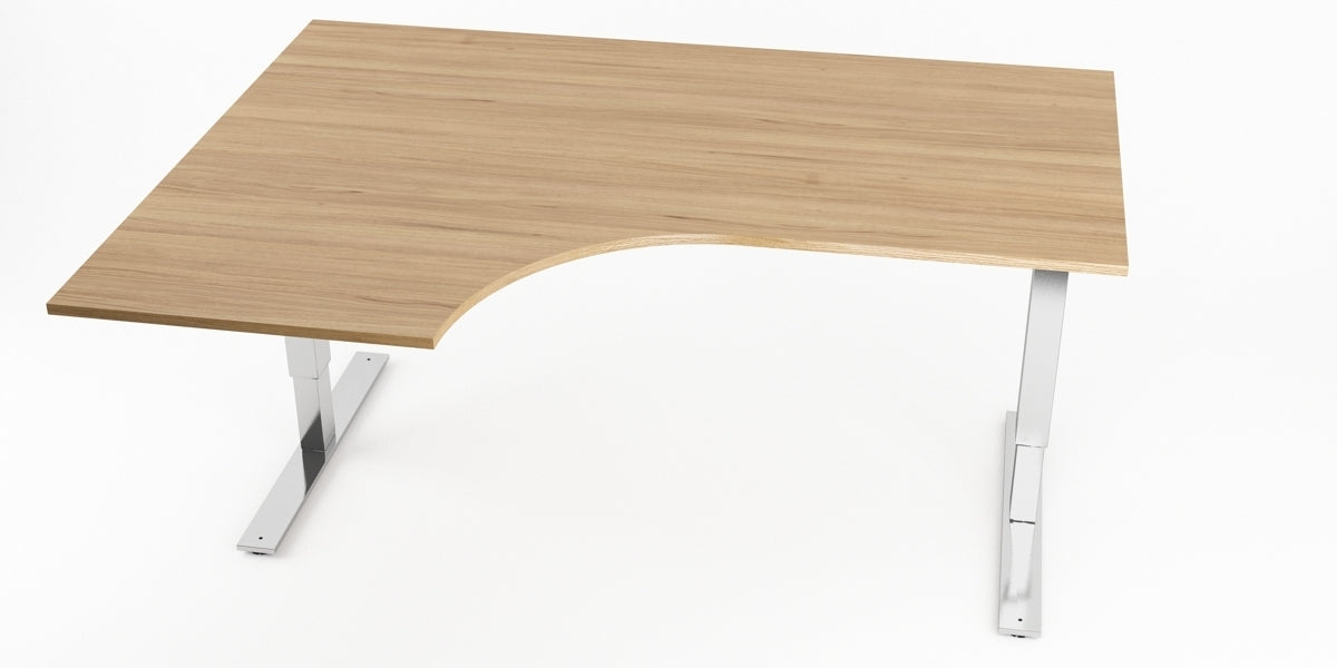 Hörnskrivbord, vänster, ek, T-benstativ, Offix