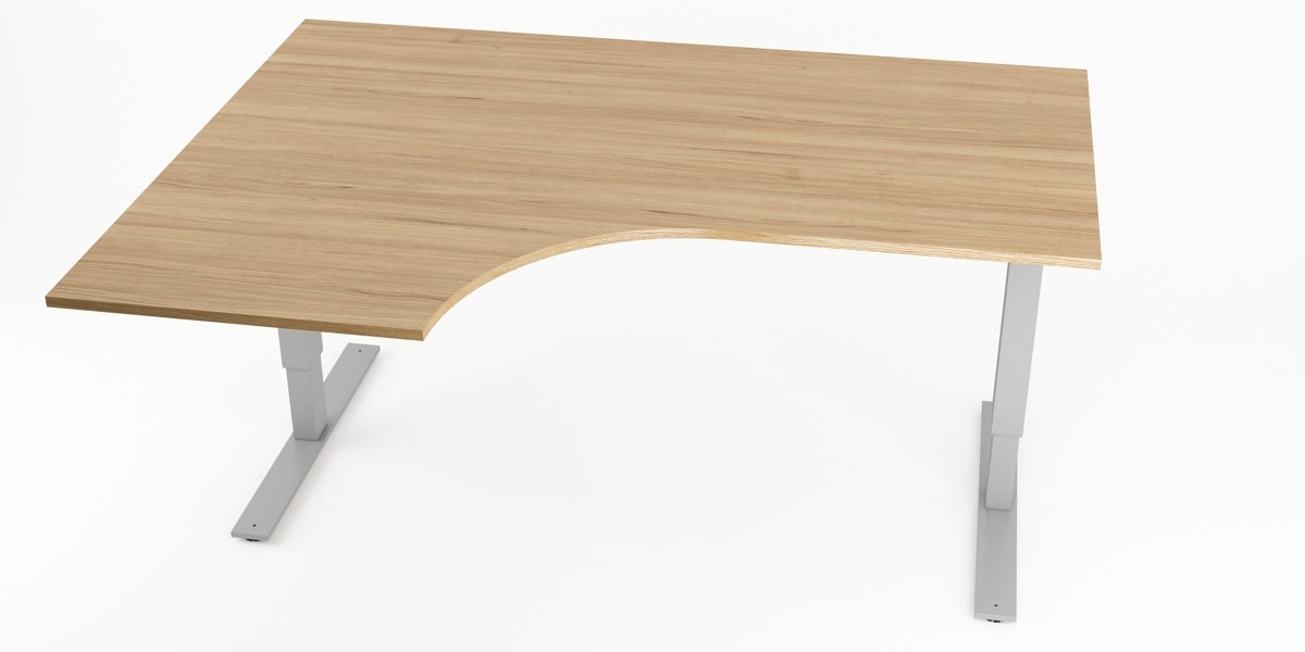 Hörnskrivbord, höj- och sänkbart, vänster, Sitt&Stå, ek, Offix