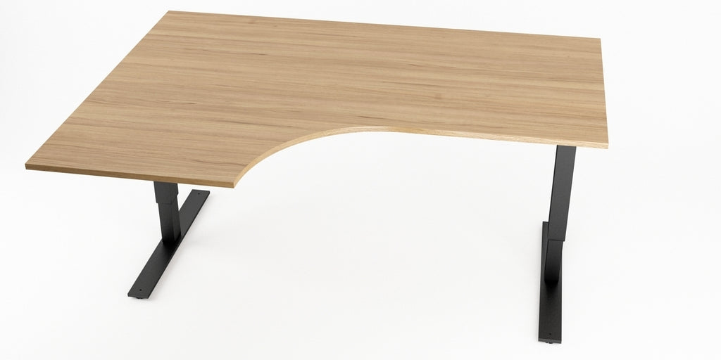 Hörnskrivbord, höj- och sänkbart, vänster, Sitt&Stå, ek, Offix