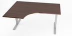 Hörnskrivbord, höj- och sänkbart, vänster, Sitt&Stå, valnöt, Offix
