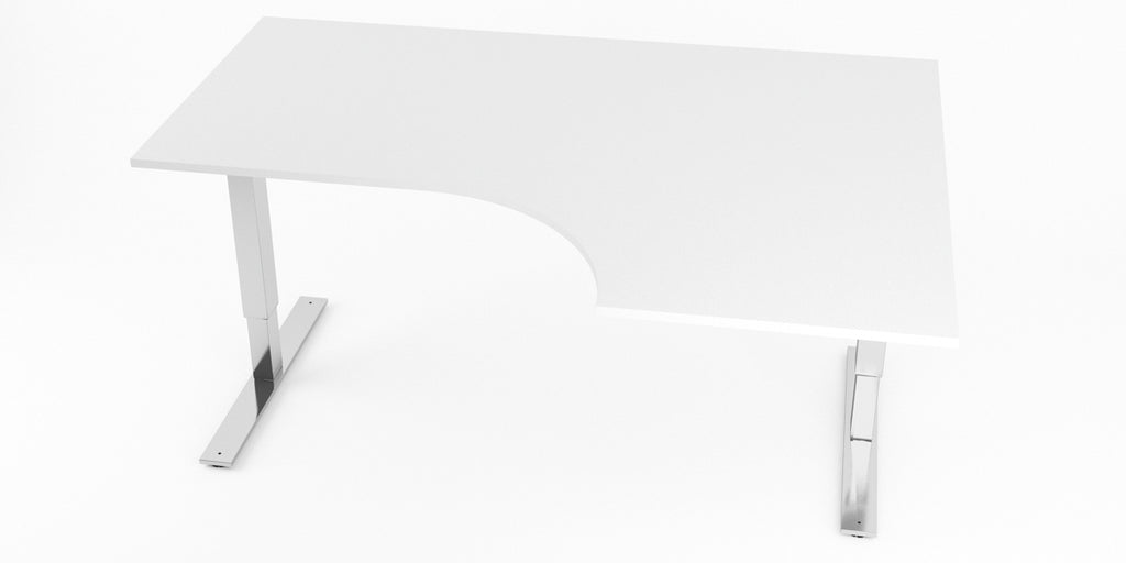 Hörnskrivbord, Vit, höger, T-benstativ, Offix