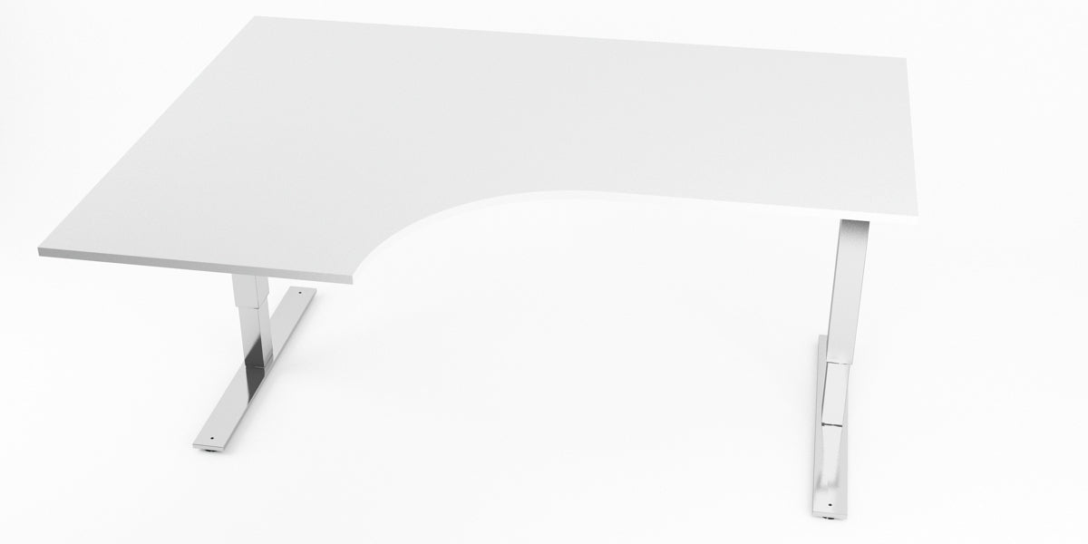 Hörnskrivbord, vänster, vit, T-benstativ, Offix