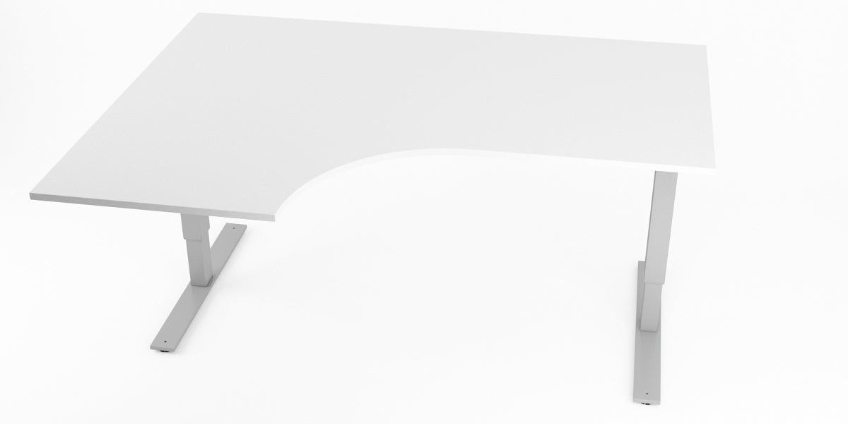 Hörnskrivbord, vänster, vit, T-benstativ, Offix
