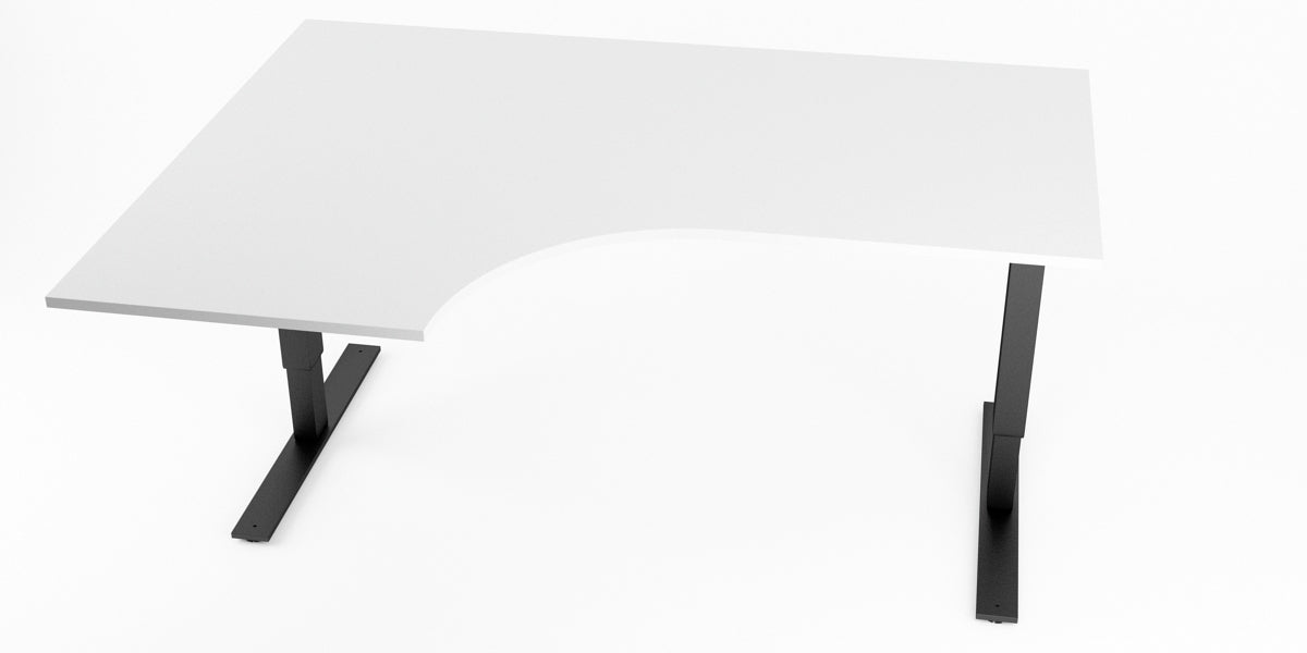 Hörnskrivbord, vänster, vit, T-benstativ, Offix