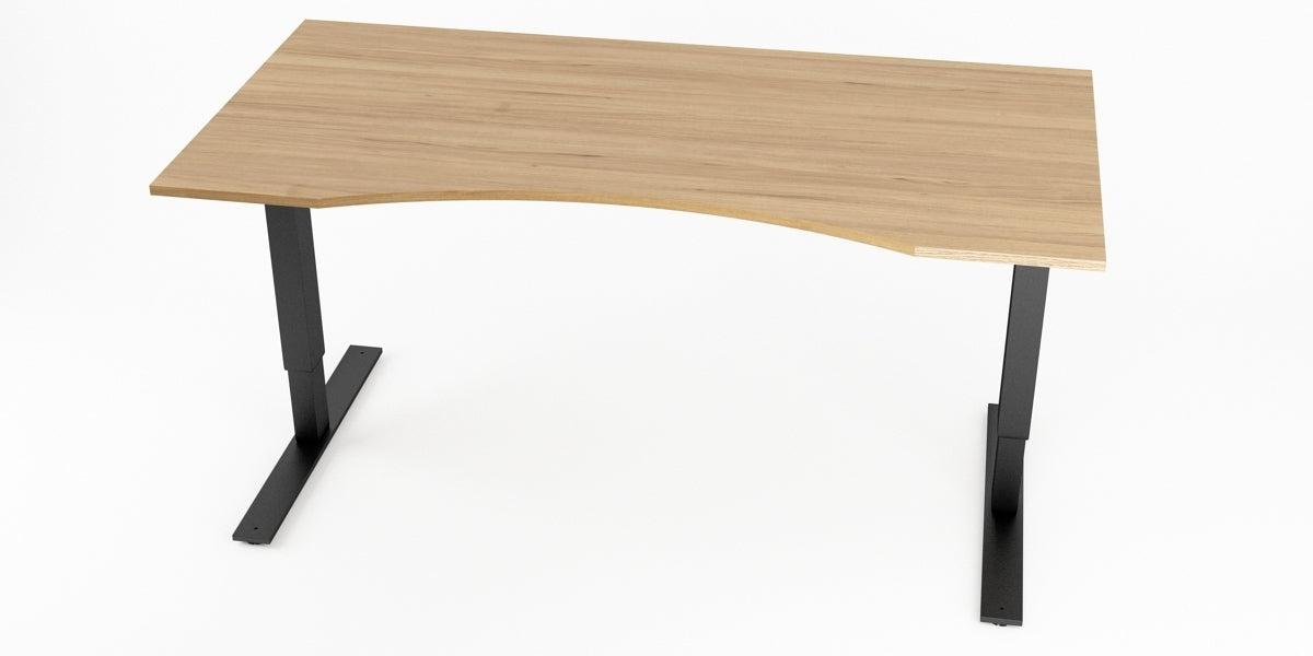 Skrivbord, ek m. maguttag, T-benstativ, Offix