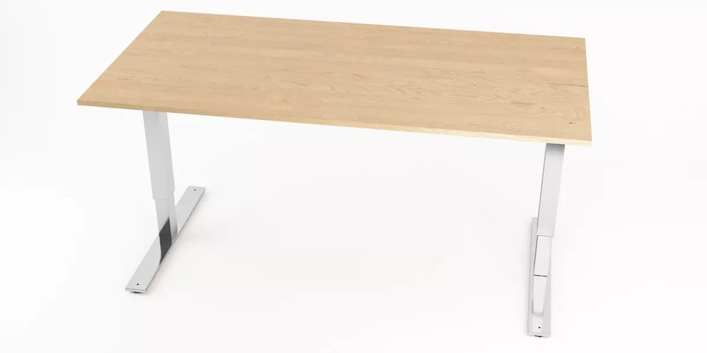 Skrivbord, Björk, rektangulärt, T-benstativ, Offix