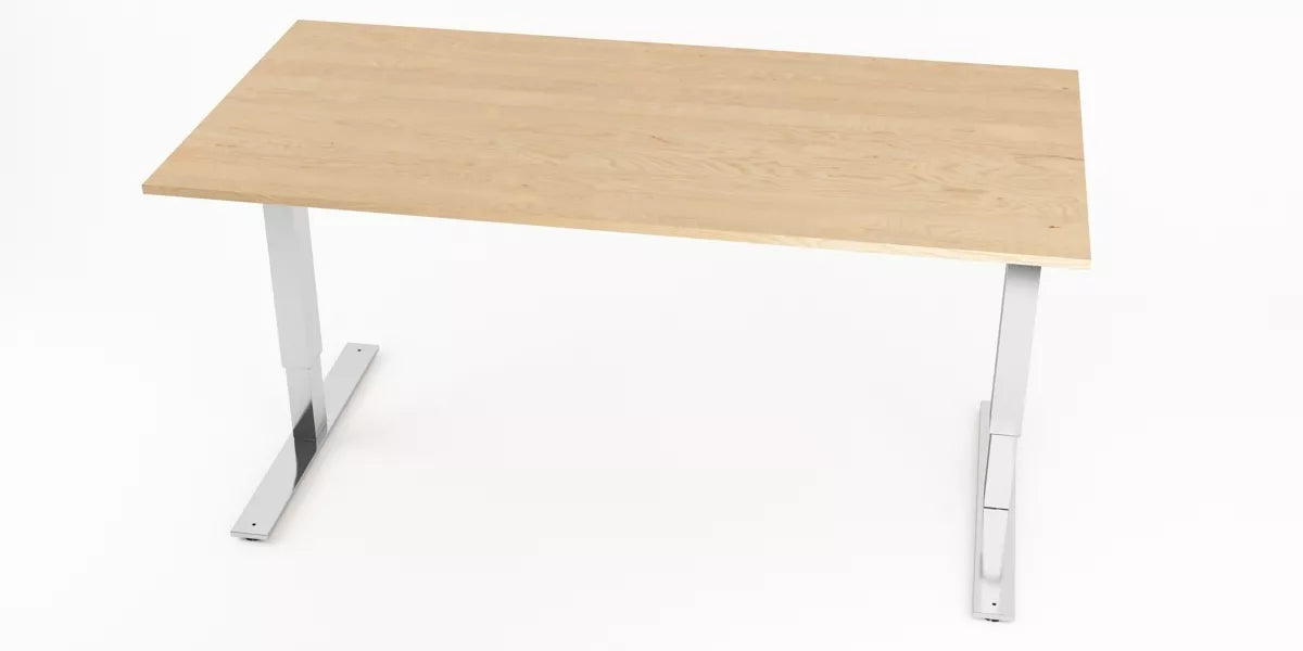 Skrivbord, Björk, rektangulärt, T-benstativ, Offix