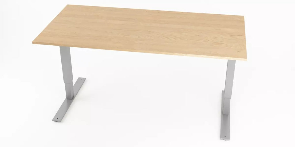 Skrivbord, Björk, rektangulärt, T-benstativ, Offix