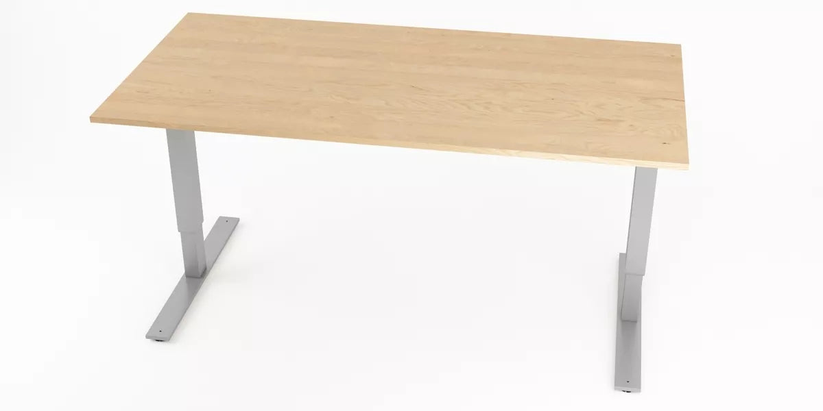 Skrivbord, Björk, rektangulärt, T-benstativ, Offix