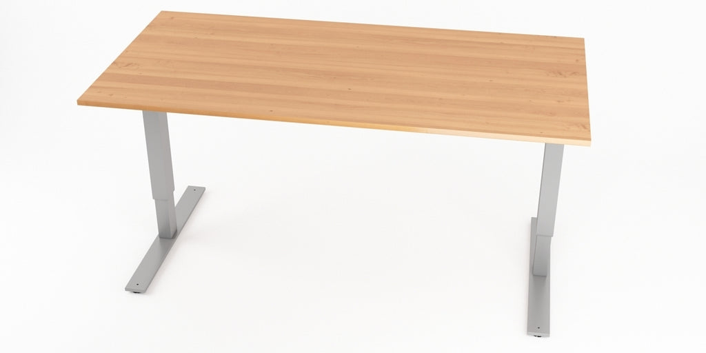Skrivbord, höj- och sänkbart, rektangulärt, Sitt&Stå, bok, Offix